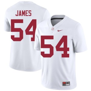 Limited Men College Football #54 White Roll Tide Jayvin James Jerseys 920785-988