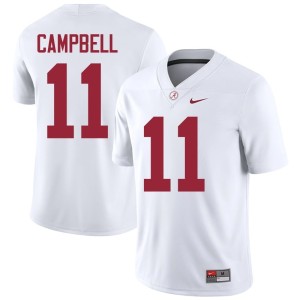 2026 Mens College Football Jihaad Campbell Crimson Tide White #11 Jersey 724665-543