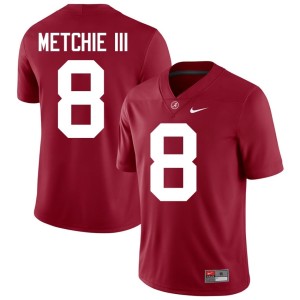 Player John Metchie III College Football Men #8 Crimson Go Bama Jersey 295959-976