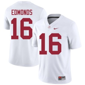 University Jorden Edmonds Mens College Football #16 White UA Crimson Tide Jersey 642776-350