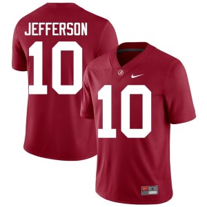 Stitched Justin Jefferson Mens Crimson College Football Crimson Tide #10 Jerseys 460157-829