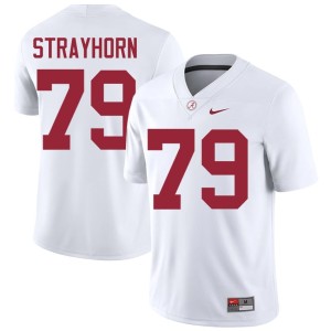 Replica White Mens College Football #79 Kaden Strayhorn Bama Jerseys 149488-530
