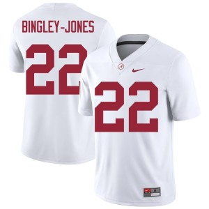 Stitched #22 University of Alabama College Football White Men's Kedrick Bingley-Jones Jersey 505791-206