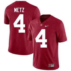 University Roll Tide Luke Metz College Football Crimson #4 Mens Jerseys 320453-472