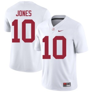 Official College Football Mac Jones White Bama #10 Men Jersey 611381-892