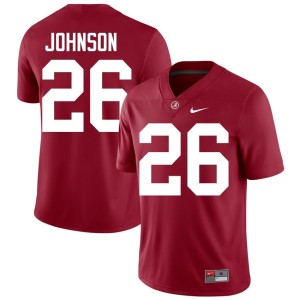 2026 Men's #26 Crimson Mhari Johnson College Football UA Jersey 902158-398