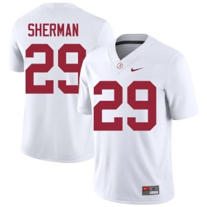 Player Men's #29 White Roll Tide Nick Sherman College Football Jerseys 563556-396