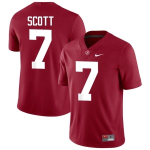 2026 Rico Scott #7 UA Crimson Tide College Football Mens Crimson Jersey 671185-805