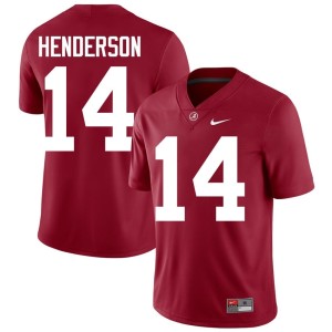 2026 Tyler Henderson College Football Mens UA Crimson Tide Crimson #14 Jersey 921052-581