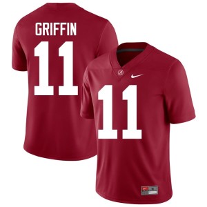 Official Go Bama College Football #11 Xavier Griffin Crimson Men's Jersey 429333-920