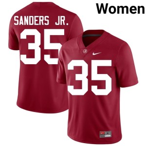 High School Roll Tide Abduall Sanders Jr. College Football Crimson #35 Women's Jerseys 261768-459