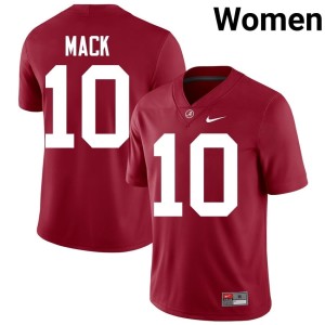 Stitched Women's Crimson #10 Austin Mack Alabama Crimson Tide College Football Jersey 879108-924