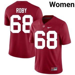 Player Women's #68 College Football Crimson Billy Roby Bama Jerseys 227318-223