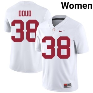 High School Blake Doud College Football White Roll Tide Women #38 Jerseys 985931-257