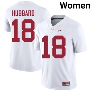 University Womens Roll Tide Bray Hubbard College Football White #18 Jerseys 452187-931