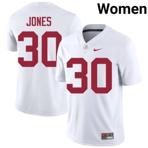 Alumni College Football Women's #30 Cayden Jones White Alabama Jersey 727610-160