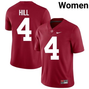 NCAA Daniel Hill Womens College Football Alabama Crimson Tide #4 Crimson Jersey 480858-623