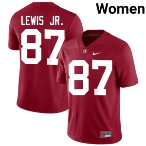 2026-27 #87 Women Danny Lewis Jr. Crimson College Football Alabama Jerseys 421825-293