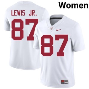 University #87 White College Football Women Danny Lewis Jr. Bama Jersey 101694-577