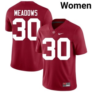 Limited Women College Football Derek Meadows #30 Go Bama Crimson Jersey 753713-677
