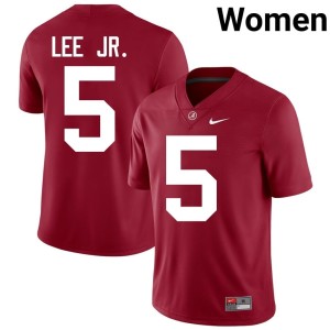 Official Dijon Lee Jr. #5 Crimson Women's College Football Roll Tide Jersey 722325-267