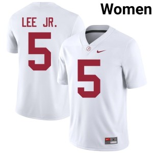 Stitched White Womens Alabama College Football Dijon Lee Jr. #5 Jerseys 749842-777