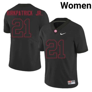 Limited #21 Alabama Women Black College Football Dre Kirkpatrick Jr. Jerseys 901794-321