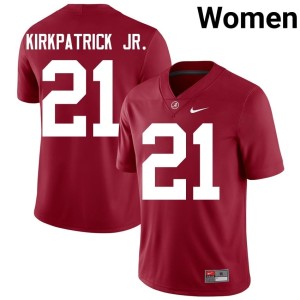 Alumni Women's Alabama Crimson Tide #21 College Football Dre Kirkpatrick Jr. Crimson Jerseys 604449-923