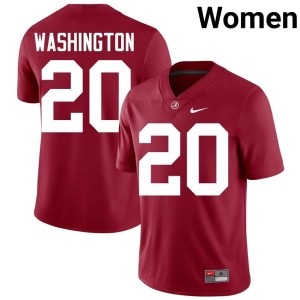 Player Crimson College Football Women's #20 Crimson Tide Dre Washington Jerseys 522175-676