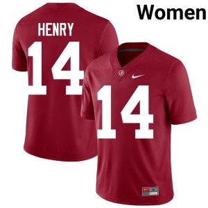 Official Fatutoa Henry #14 Women Crimson College Football Roll Tide Jersey 716175-761
