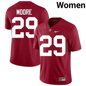 Player UA Fredrick Moore #29 Crimson College Football Womens Jersey 179773-852