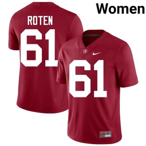 2026-27 Graham Roten Womens Crimson #61 Roll Tide College Football Jerseys 771456-706