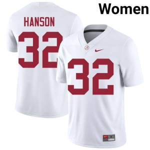 Official Griffin Hanson Women College Football #32 White UA Jerseys 627360-207