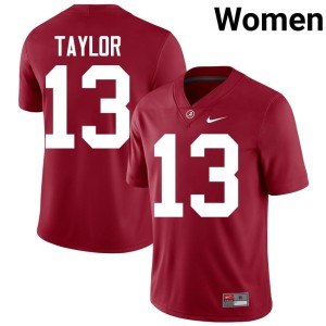 2026 #13 College Football Crimson Ivan Taylor Womens Crimson Tide Jerseys 122011-745