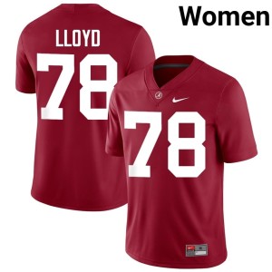 2026-27 Women's Jackson Lloyd Bama College Football #78 Crimson Jerseys 837790-761