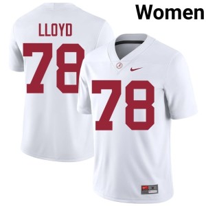 High School Jackson Lloyd The Tide College Football Women #78 White Jerseys 148154-138