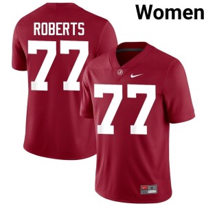 2026-27 University of Alabama College Football Women's #77 Crimson Jaeden Roberts Jerseys 788817-711