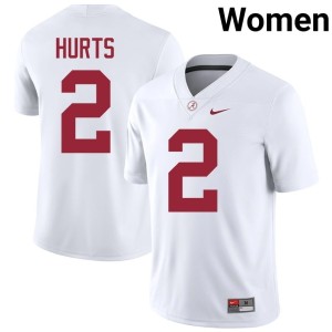 Game Womens Crimson Tide White #2 College Football Jalen Hurts Jerseys 189877-814