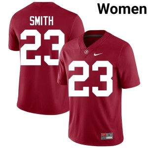 NCAA Crimson #23 James Smith University of Alabama College Football Women Jersey 131268-502