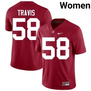 Player Crimson Women College Football Jamison Travis University of Alabama #58 Jerseys 862556-322