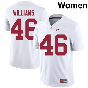 University #46 Women Jay Williams College Football Roll Tide White Jerseys 215462-480