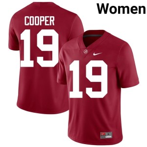 Stitched Go Bama #19 Crimson John Cooper College Football Womens Jersey 883950-441