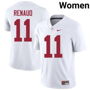 Limited College Football Jordan Renaud White Women #11 University of Alabama Jersey 363427-659
