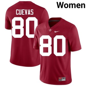 Replica #80 Crimson Bama Women College Football Josh Cuevas Jerseys 406514-839