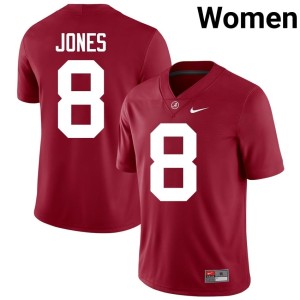 Embroidery Women's #8 Julio Jones Alabama Crimson Tide College Football Crimson Jersey 559220-582