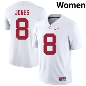 Alumni Roll Tide College Football Julio Jones White #8 Women Jerseys 390640-937