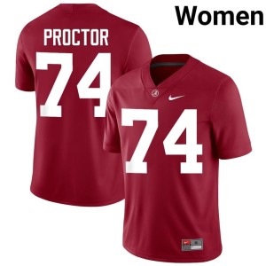 Stitched Alabama Women #74 Crimson Kadyn Proctor College Football Jerseys 499140-825