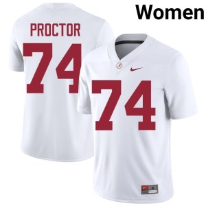 Game White Kadyn Proctor #74 Crimson Tide College Football Womens Jerseys 992311-315
