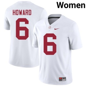 Replica Kameron Howard White Womens College Football University of Alabama #6 Jersey 264916-320
