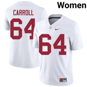 Game White #64 Michael Carroll College Football Women Go Bama Jerseys 435148-419
